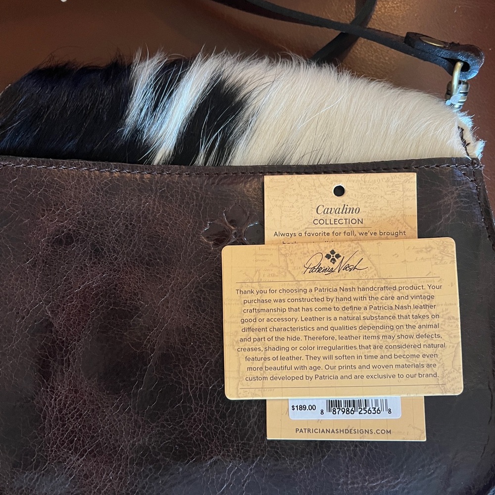 Patricia Nash crossbody. Two-Tone Fur Crossbody Bag. - Picture 3 of 7